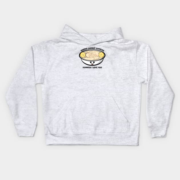 Time For Hummus Kids Hoodie by Art by Nabes